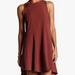 Free People Dresses | Free People Dark Nude Pink Sleeveless Open Back Mini Dress | Color: Pink/Silver | Size: S