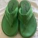 Free People Shoes | Free People Wonderland Womens Green Thong Sandal, Size 38.5 (Women’s Size 8) | Color: Green | Size: 8