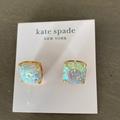 Kate Spade Jewelry | Kate, Spade, Nwot Large Stud, Earrings, Opal Glitter | Color: Gold | Size: Os