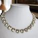 J. Crew Jewelry | J Crew Round Clear Rhinestone Gold Tone Statement Necklace | Color: Gold/Silver | Size: Os