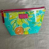 Lilly Pulitzer Bags | Lilly Pulitzer For Estee Lauder Citrus Print Pvc Cosmetic Makeup Case | Color: Orange/Yellow | Size: Os