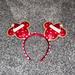 Disney Accessories | Disney Christmas Mouse Ears | Color: Red/White | Size: Os