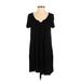 American Apparel Casual Dress - High/Low: Black Solid Dresses - Women's Size Small