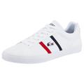 Sneaker LACOSTE "LEROND PRO TRI 123 1 CMA" Gr. 47, bunt (weiß, rot, blau) Schuhe Schnürhalbschuhe