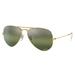 Ray-Ban Aviator Large Metal RB3025 Sunglasses Legend Gold Frame Silver/Green Chromance Lens Polarized 62 RB3025-9196G4-62