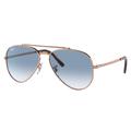 Ray-Ban RB3625 New Aviator Sunglasses Rose Gold Frame Clear Gradient Blue Lens 58 RB3625-92023F-58