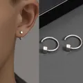 Boucles d'oreilles carrées minimalistes vintage pour adolescents boucles d'oreilles piercing