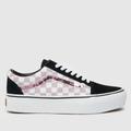 Vans old skool platform sequins trainers in black & pink