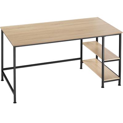 Bureau informatique canton 120x60x75.5cm bois clair industriel