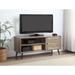 Retro TV Stand with 2 Open Compartment & 1 Door Storage, Media Entertainment Center, TV Cabinet for Lounge Room, Living Room