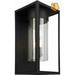 17 Stories Metal Flush Mounted Sconce Glass/Metal in Black | 17.99 H x 9.25 W x 9.37 D in | Wayfair B00D23278CB743D2A0CC88EC7BBF52E6