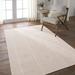 White 72 x 48 x 0.4 in Area Rug - Foundry Select Shomari Geometric Machine Woven Area Rug in Cream/Beige | 72 H x 48 W x 0.4 D in | Wayfair