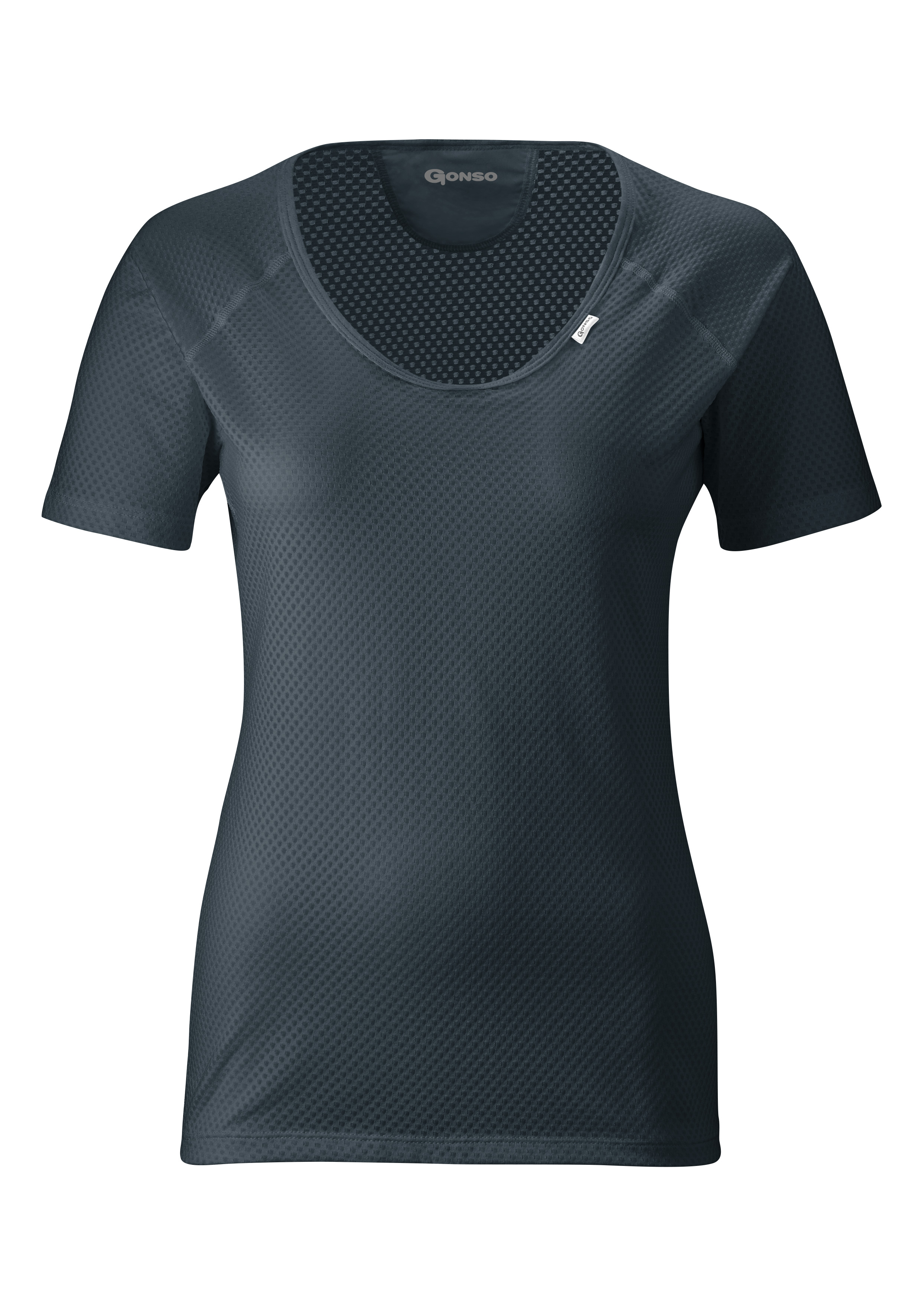 Funktionsshirt GONSO "Base Shirt W", Damen, Gr. 40, schwarz, 89% Polypropylen, 11% Elastan, Rundhals, Shirts, Damen Fahrrad-Unterhemd, elastisch und atmungsaktiv, Rundhals Radshirt Image