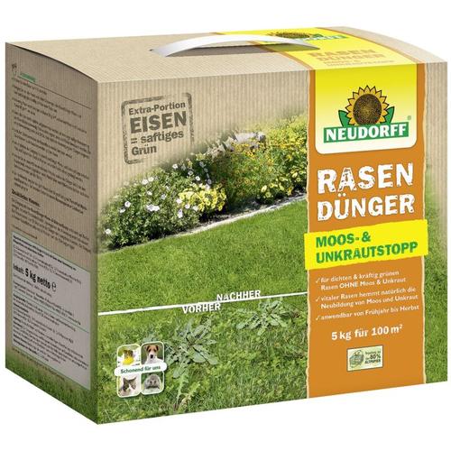 RasenDünger Moos- & Unkrautstopp – 5 kg für ca. 100 m² – Neudorff