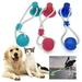 Smart Dog Suction Cup Tug of War Dog Toy Self-Playing Tug of War Dog Toy with Chew Rubber Ball Dog Rope Toys for Chewers Teeth Cleaning Interactive Pet Tug Toy for Boredom