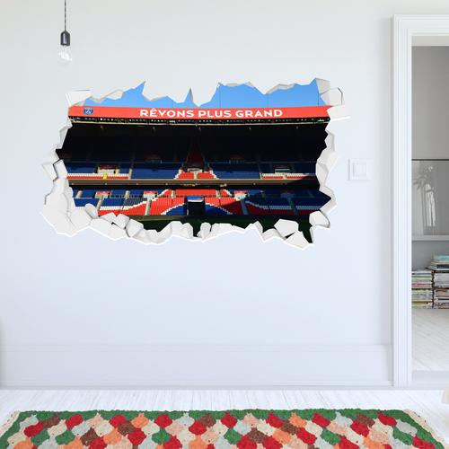 Paris Saint-Germain Stadion Revons Plus Grand Broken Wandaufkleber – 120 cm x 60 cm