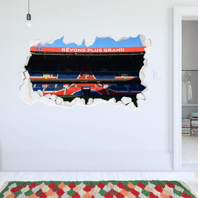 Paris Saint-Germain Stadion Revons Plus Grand Broken Wandaufkleber – 120 cm x 60 cm Image
