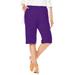 Plus Size Women's 7-Day Knit Bermuda Shorts by Woman Within in Radiant Purple (Size 4X)