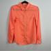 American Eagle Outfitters Tops | American Eagle Outfitters S Chevron Neon Orange Button Down Shirt | Color: Orange/White | Size: S