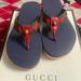 Gucci Shoes | Gucci Men's Blue Flip Flop Grg Web Platform Sandal | Color: Blue | Size: 8