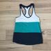 American Eagle Outfitters Tops | American Eagle Women’s Color Block Racerback Tank Top Size Medium | Color: Blue/White | Size: M