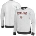 Men's Russell Heather Gray Texas A&M Aggies Classic Fit Tri-Blend Pullover Sweatshirt