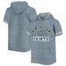 Youth Heather Gray New Orleans Saints Short Sleeve Pullover Hoodie