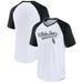 Men's Fanatics Branded White/Black Chicago White Sox Show The Leather Raglan V-Neck T-Shirt