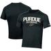 Men's Russell Heather Black Purdue Boilermakers Wordmark Raglan T-Shirt