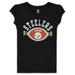 Girls Toddler Black Pittsburgh Steelers Football T-Shirt