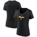 Women's Fanatics Branded Black Pittsburgh Pirates Tough The Dish V-Neck T-Shirt