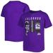 Youth Purple Colorado Rockies Logo T-Shirt