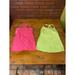 Lululemon Athletica Tops | Lululemon Scoop Me Up Tank Lime Green & Amped Top In Raspberry Glo Stripe Lot | Color: Green/Pink | Size: 8