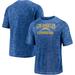 Men's Fanatics Branded Powder Blue Los Angeles Chargers Nimble Feet Striated Space Dye Raglan T-Shirt