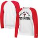 Women's Russell White/Red Texas Tech Red Raiders Fleece Raglan Pullover Sweatshirt