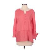 Liz Claiborne Long Sleeve Blouse: Pink Tops - Women's Size Small