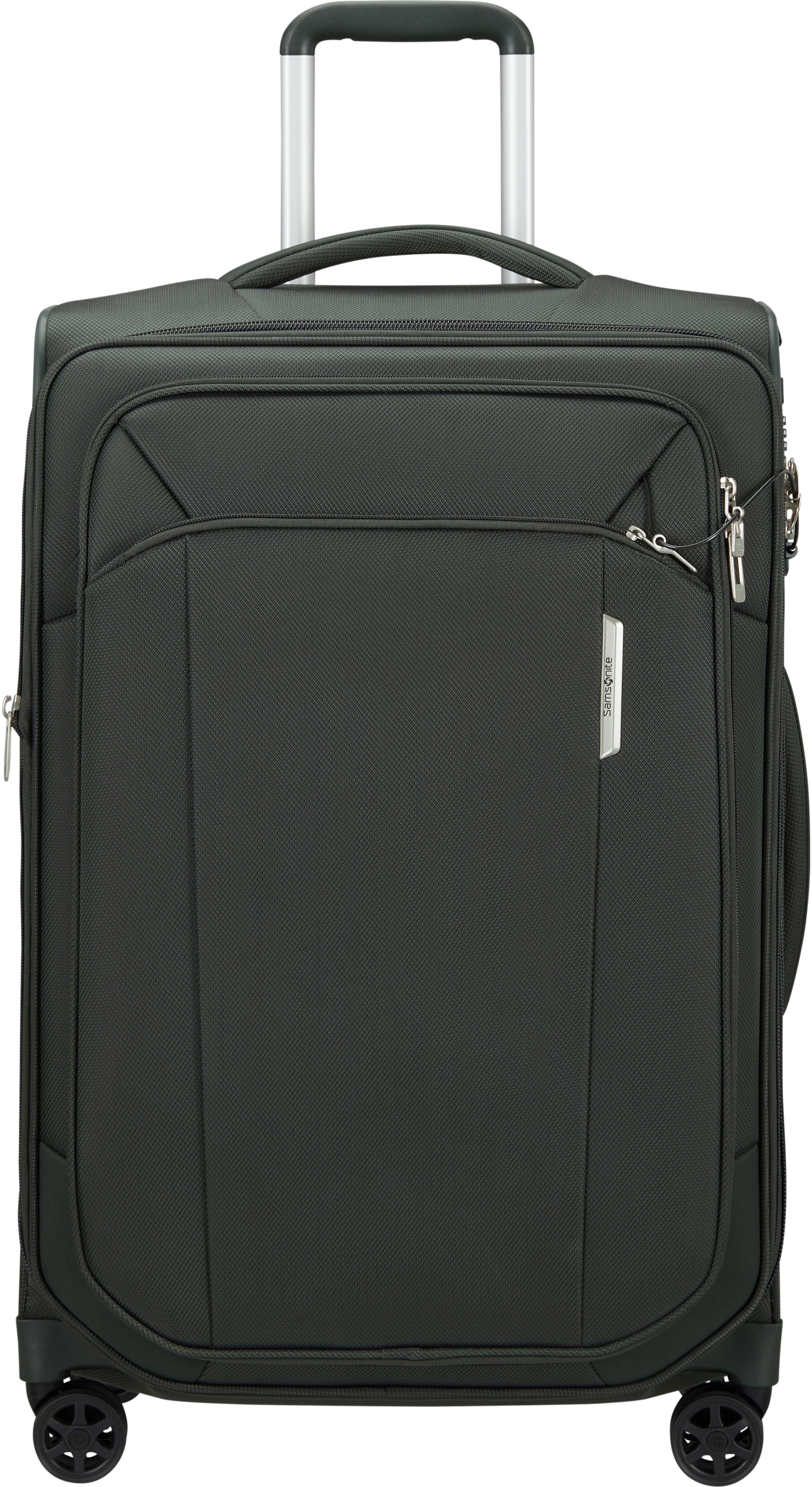 Weichgepäck-Trolley SAMSONITE "RESPARK exp, verschiedene Größen und Farben", Gr. B/H/T: 43cm x 67cm x 29cm 82 l, grün (forest grün), Polyester, unifarben, Koffer, Reisekoffer Aufgabegepäck Reisegepäck mit Volumenerweiterung Image