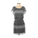 City Triangles Casual Dress - Mini Scoop Neck Short sleeves: Black Dresses - Women's Size Small