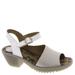 Fly London Wely - Womens Euro 39 US 8 - 8.5 Silver Sandal Medium