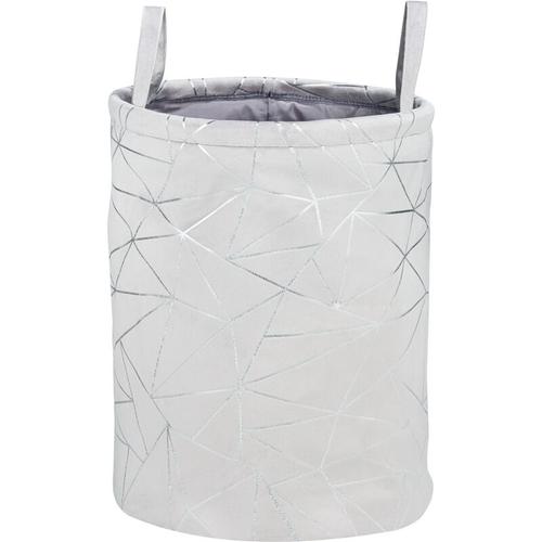 Wäschesammler Samira Grau, 69 l, Grau, Polyester grau, Polyester grau, Kunststoff (eva) grau – grau