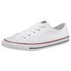 Sneaker CONVERSE "Chuck Taylor All Star Dainty GS Basic On Ox", Gr. 37, schwarz-weiß (weiß, weiß, schwarz), Textil, unifarben, kontrastfarbene Details, sportlich, Schuhe
