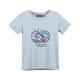 Color Kids - T-Shirt Mountain Heart In Blaugrau, Gr.110