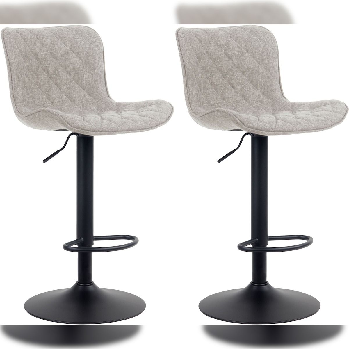 CLP 2er Set Barhocker Emma taupe/Stoff Image