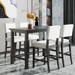 5-Piece Counter Height Dining Set, Classic Elegant Table and 4 Chair