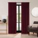 Eclipse Luxury Cotton Velvet 100% Blackout Rod Pocket Back Tab Curtain Window Panel