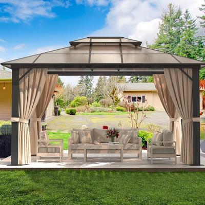 10×12FT Double layer Gazebo Outdoor Double Roof