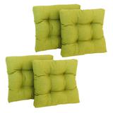 19-inch Square Tufted Indoor/Outdoor Chair Cushions (Set of 4) - 19" x 19"