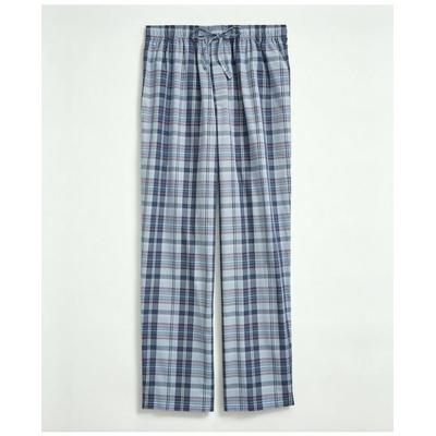Brooks Brothers Men's Cotton Madras Lounge Pants | Light Blue | Size Medium