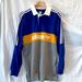 Adidas Shirts | Adidas Long Sleeve T-Shirt Name And Logo On Front Blue Yellow Grey Stripes Side | Color: Blue/Yellow | Size: L