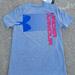 Under Armour Shirts & Tops | Boys Under Armour Gray Shirt Short Sleeve Ylg New | Color: Blue/Gray | Size: Lb